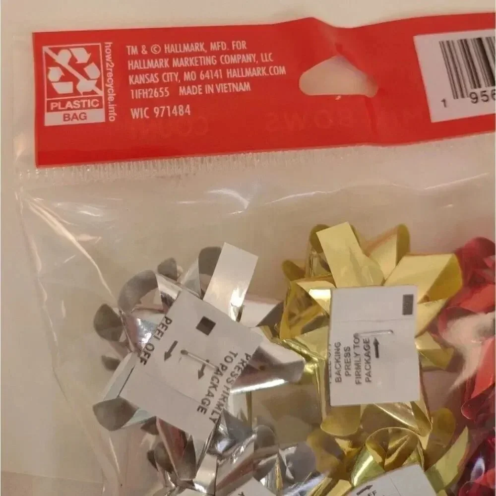 Hallmark Inspirations Mini Bows, 9 Count Presents New Multicolor Lot of 4 = 36